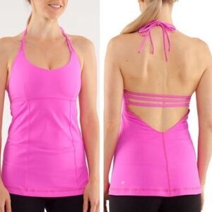 Lululemon Wandering Yogi Halter Tank Pink